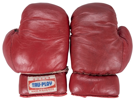 Muhammad Ali Personal Tru-Play Sparring Gloves (Beltrami Family Provenance)